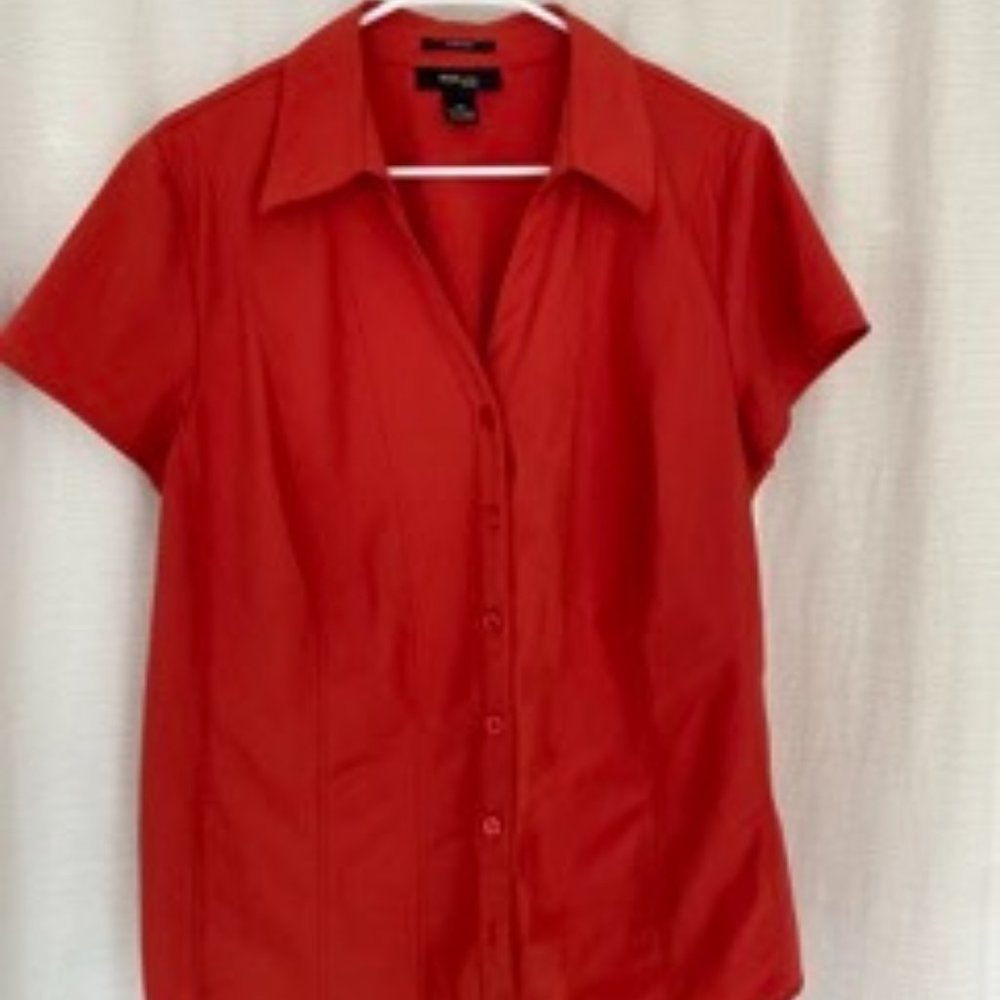 Oversized button up top